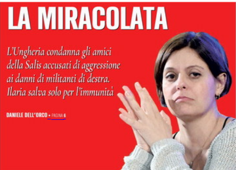 Siddh60's tweet photo. Estradare questa teppista violenta appena decade dal parlamento!
Non la vogliamo libera in giro per l'Italia a martellare e bastonare chi non piace a lei.
In galera!
#Salis https://t.co/KMUXf6yHhv