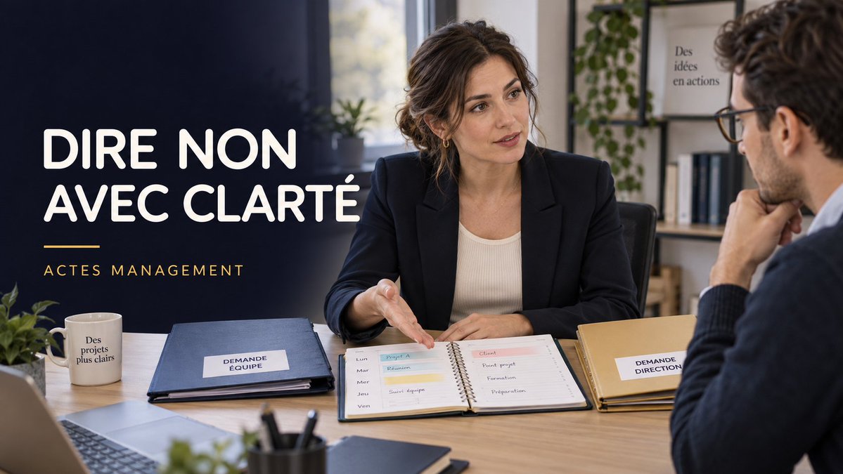 actesmanagement's tweet photo. Dire non sans fermer le dialogue : reconnaissez la demande, posez votre limite, proposez une suite réaliste. Deux urgences se heurtent ? Voici une méthode et un exemple pour faire arbitrer les priorités.
https://t.co/0mn9O24sY9
#ACTESManagement https://t.co/XZYn6ULLoi