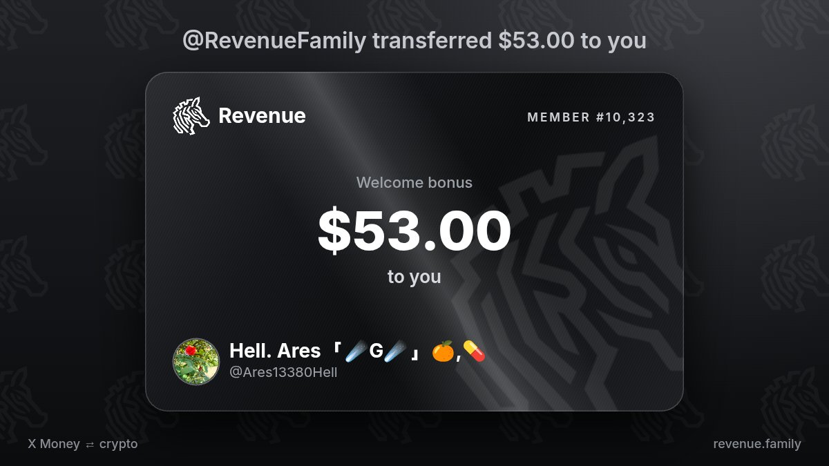 Ares13380Hell's tweet photo. @RevenueFamily Received my $53.00 from @RevenueFamily https://t.co/PdMNHECiv0