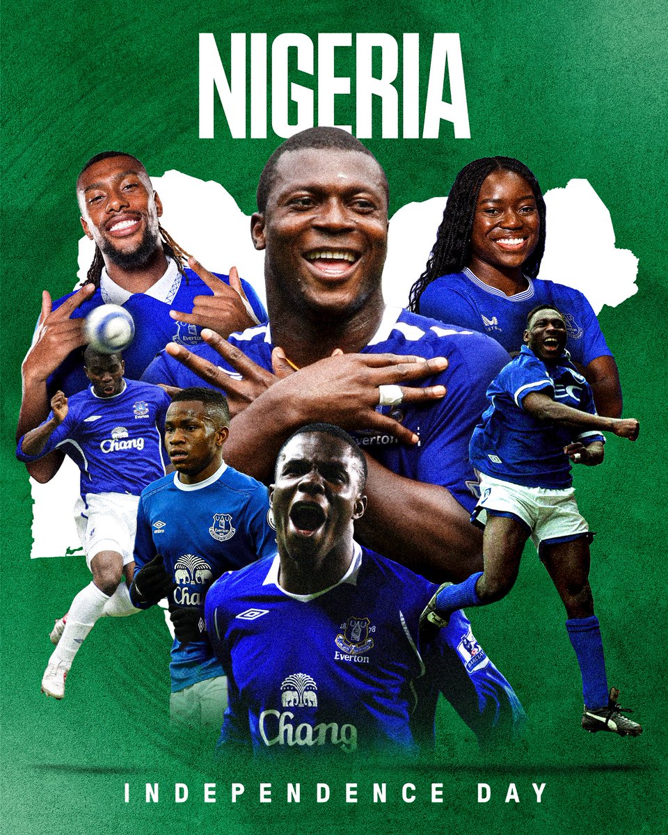 Everton's tweet photo. Happy Independence Day, Nigeria! 🇳🇬💙 https://t.co/bAckpOwYI8