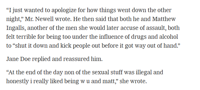 ragepandax's tweet photo. @itsg3l @lxxndria @BridgetAyers "raping" is @lxxndria's word, not his. But he did say something along those lines. Not sure why she thinks it was a lie -- Male 1 was clearly very very intoxicated, to the point of passing out during their threesome. https://t.co/xw9aRZF4v5