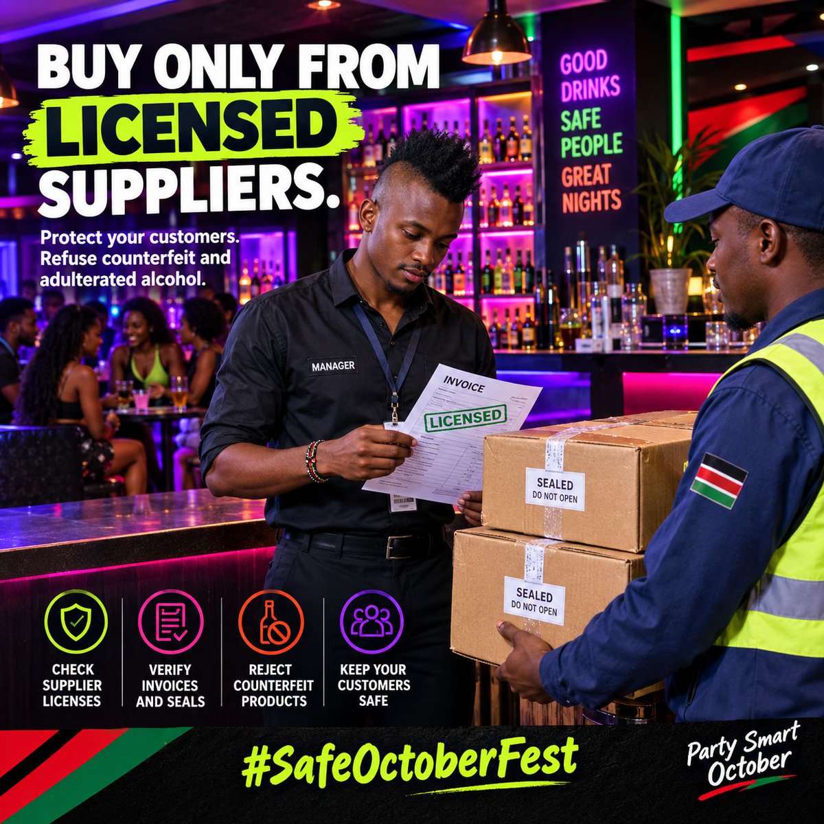 MercyBae_'s tweet photo. Remember: Real hospitality means zero tolerance for fake booze. Party Smart October is a challenge to all venue managers to step up. #SafeOctoberFest https://t.co/wWylzwWiwc