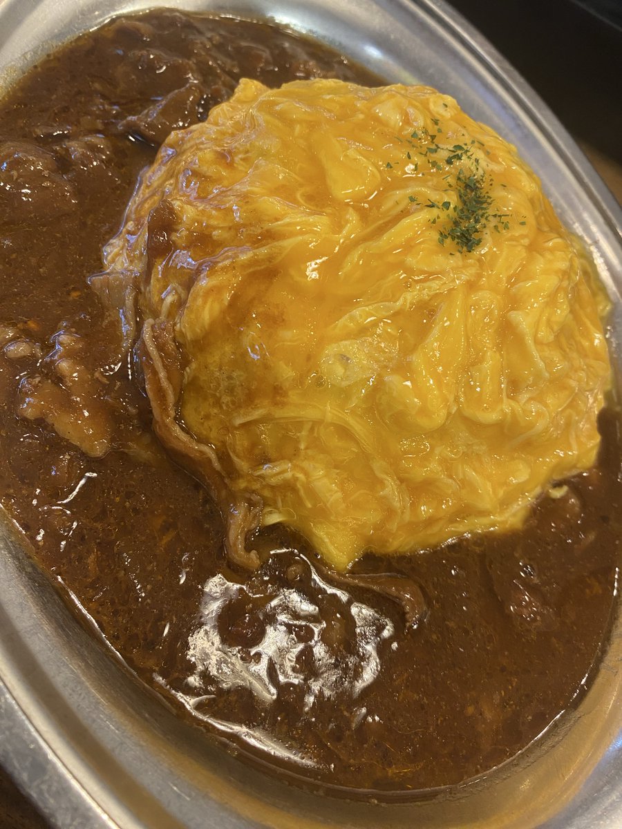 kunny_train_sin's tweet photo. 中野   ハヤシ屋
■オムハヤシ（ハヤシルーがまろやかで美味い） https://t.co/Co4zvjO1Ml