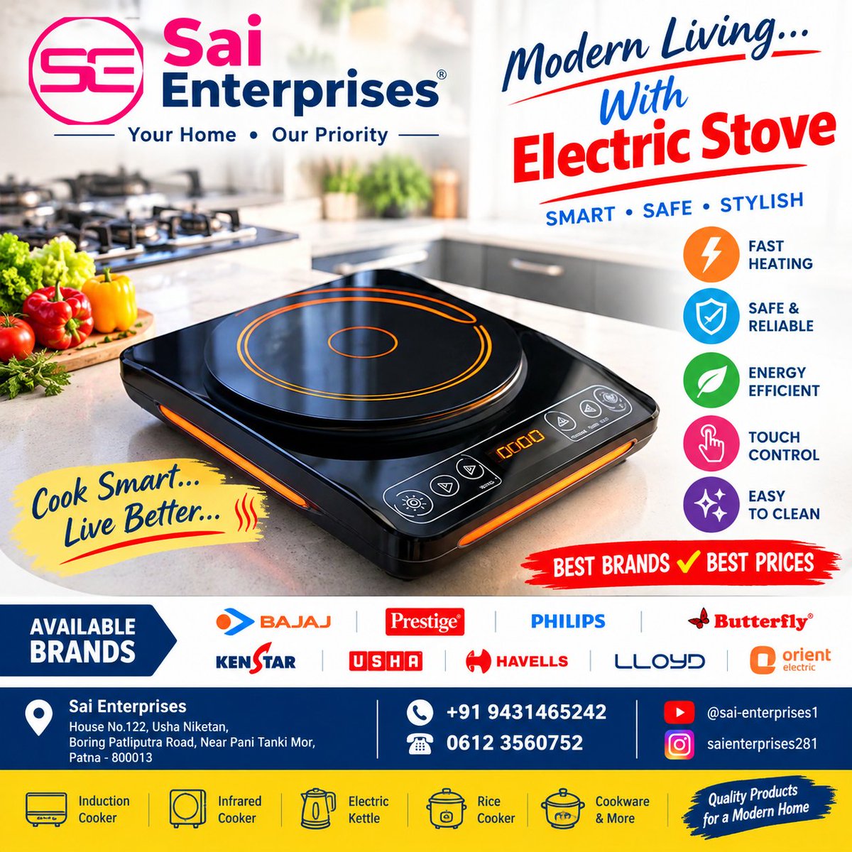 SaiEnt786786's tweet photo. #SaiEnterprises #SaiEnterprisesPatna #PatnaElectronics #Patna #Bihar #ElectronicHomeAppliances #HomeAppliances #ElectronicsShowroom #MultiBrandAC #Voltas #LG #Lloyd #Daikin #Whirlpool #IFB #Kent #Havells #Usha #Bajaj #Kutchina #Symphony #Samsung #Faber #TV #Cooler #Geyser https://t.co/9iBBIynfcJ