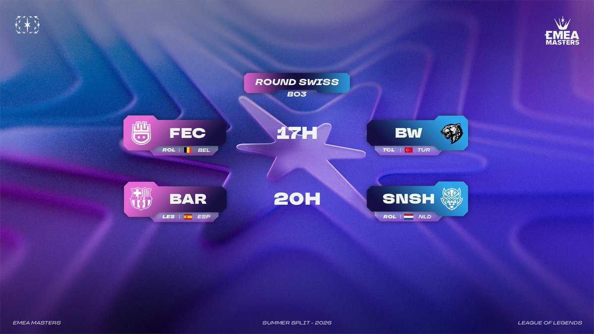ouat_lol's tweet photo. Journée crucial pour Benelux dans ces @EMEAmasters !

@FritesEC peut se qualifier avec une victoire et @SENSHIdotGG n'a plus le droit à l'erreur ! 

Retrouvez les 2 BOs sur la OUAT TV à partir de 17H00 : https://t.co/oZnIN1PEQm https://t.co/l7TEomgt4X