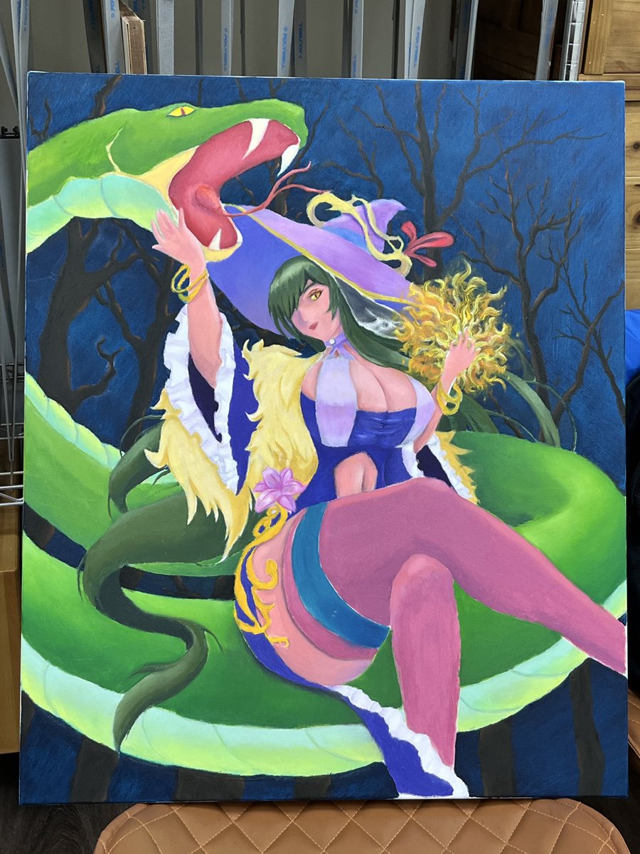 Tsurugichen1989's tweet photo. 30代に入って初めて油絵に触れて、この最初の作品は週に2時間のペースで描き続けて1年も超えました。🖼️ 
完成するのいつになるかまだわからないけど気長に頑張っていこうと思います。🎨🫟
#油絵 https://t.co/xeGBhSYGii