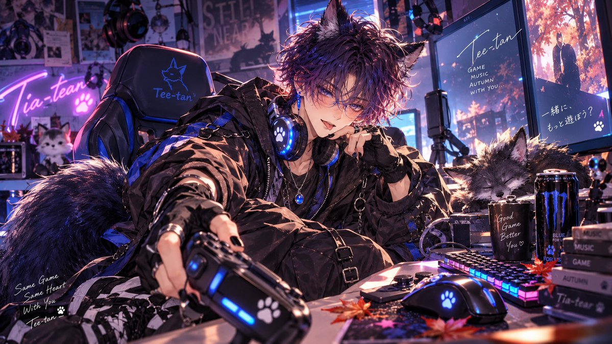 Tiatear20260804's tweet photo. 各自でやってもらいました。揃って小悪魔引いてますね.....机の足∑(ﾟДﾟ)

《Tia-tear GAMING NIGHT｜誰が寝ろと言った》

ありがとうございました。 https://t.co/34ZqNQhfWx