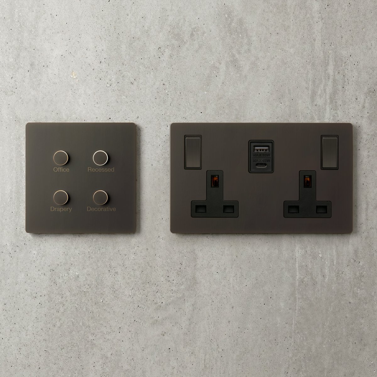 FocusSB's tweet photo. Crafted by Focus SB in the UK, the exclusive @Lutron  Signature Metal Collection offers 6 meticulously machined Lutron signature finishes to seamlessly match Lutron wall controls. Order via our approved distributors. @MadeinBritainGB #MIBHour #InteriorDesign #Lutron #Design https://t.co/0mp1nRVln6