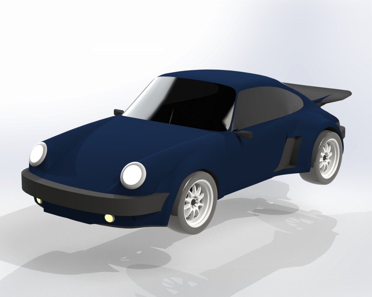 Mechoryx's tweet photo. 1975 Porsche 911 Turbo (930) | CAD Modeling for 3D Printing
we developed this miniature CAD model inspired by the iconic 1975 @Porsche  911 Turbo, focusing on its distinctive wide-body profile, recognizable front end, sloping roofline, and classic rear-engine sports car proportions.

The objective of this project was to translate an iconic automotive form into a detailed digital model suitable for 3D printing using @SOLIDWORKS  The process involves interpreting the vehicle's geometry, shaping its exterior surfaces, and considering the design requirements needed to turn a digital model into a physical miniature.

Projects like this bring together mechanical CAD modeling, surface design, attention to detail, and additive manufacturing preparation.

Designed digitally. Engineered for physical realization.

#MECHORYX #Porsche #Porsche911Turbo #Porsche930