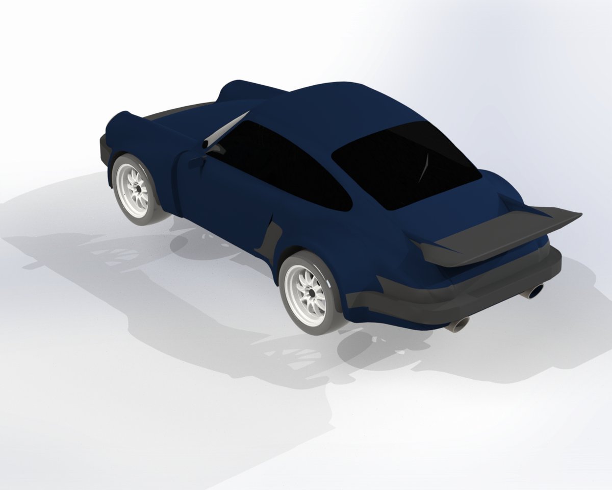 Mechoryx's tweet photo. 1975 Porsche 911 Turbo (930) | CAD Modeling for 3D Printing
we developed this miniature CAD model inspired by the iconic 1975 @Porsche  911 Turbo, focusing on its distinctive wide-body profile, recognizable front end, sloping roofline, and classic rear-engine sports car proportions.

The objective of this project was to translate an iconic automotive form into a detailed digital model suitable for 3D printing using @SOLIDWORKS  The process involves interpreting the vehicle's geometry, shaping its exterior surfaces, and considering the design requirements needed to turn a digital model into a physical miniature.

Projects like this bring together mechanical CAD modeling, surface design, attention to detail, and additive manufacturing preparation.

Designed digitally. Engineered for physical realization.

#MECHORYX #Porsche #Porsche911Turbo #Porsche930