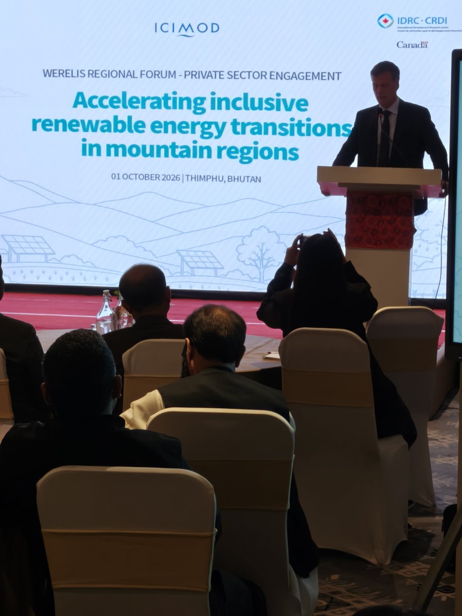 ERodDev's tweet photo. Today @CanadainIndia Deputy High Commissioner Mark Allen talked about the common agenda of #Canada &amp; #Bhutan to promote, diversify &amp; fund #renewable #energy working with #private &amp; engaging Canadian &amp; regional partners, including @IDRC_CRDI &amp; @icimod. https://t.co/3grOqjvh2A