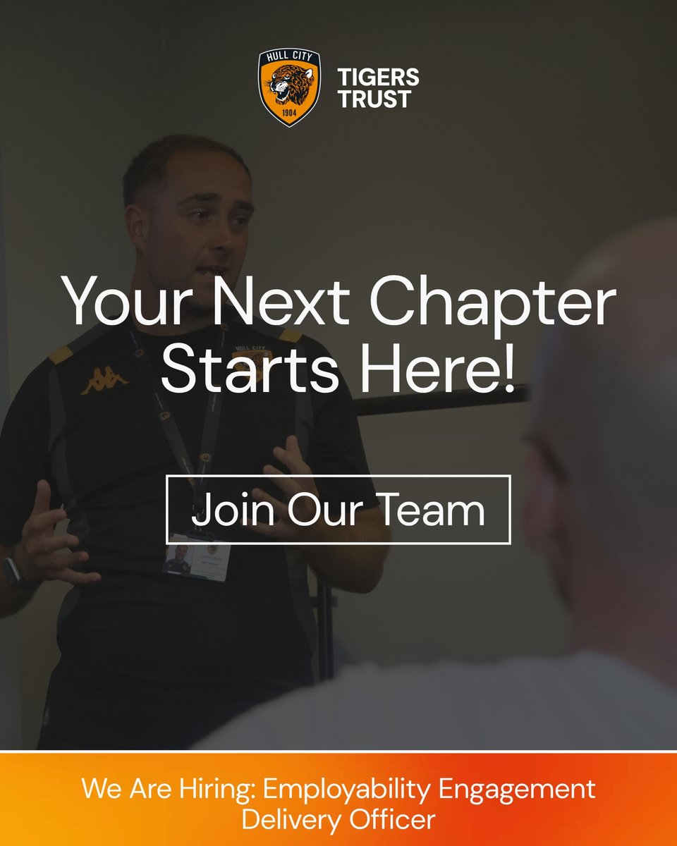tigerstrust's tweet photo. Bring your energy. Inspire someone’s future. ✨

We’re looking for a Employability Engagement Delivery Officer to support the delivery of fun, creative, and confidence-boosting employability sessions across our community. 🙌

➡️ Apply now: https://t.co/WiRR00ksf1 https://t.co/USSLkE7MCW