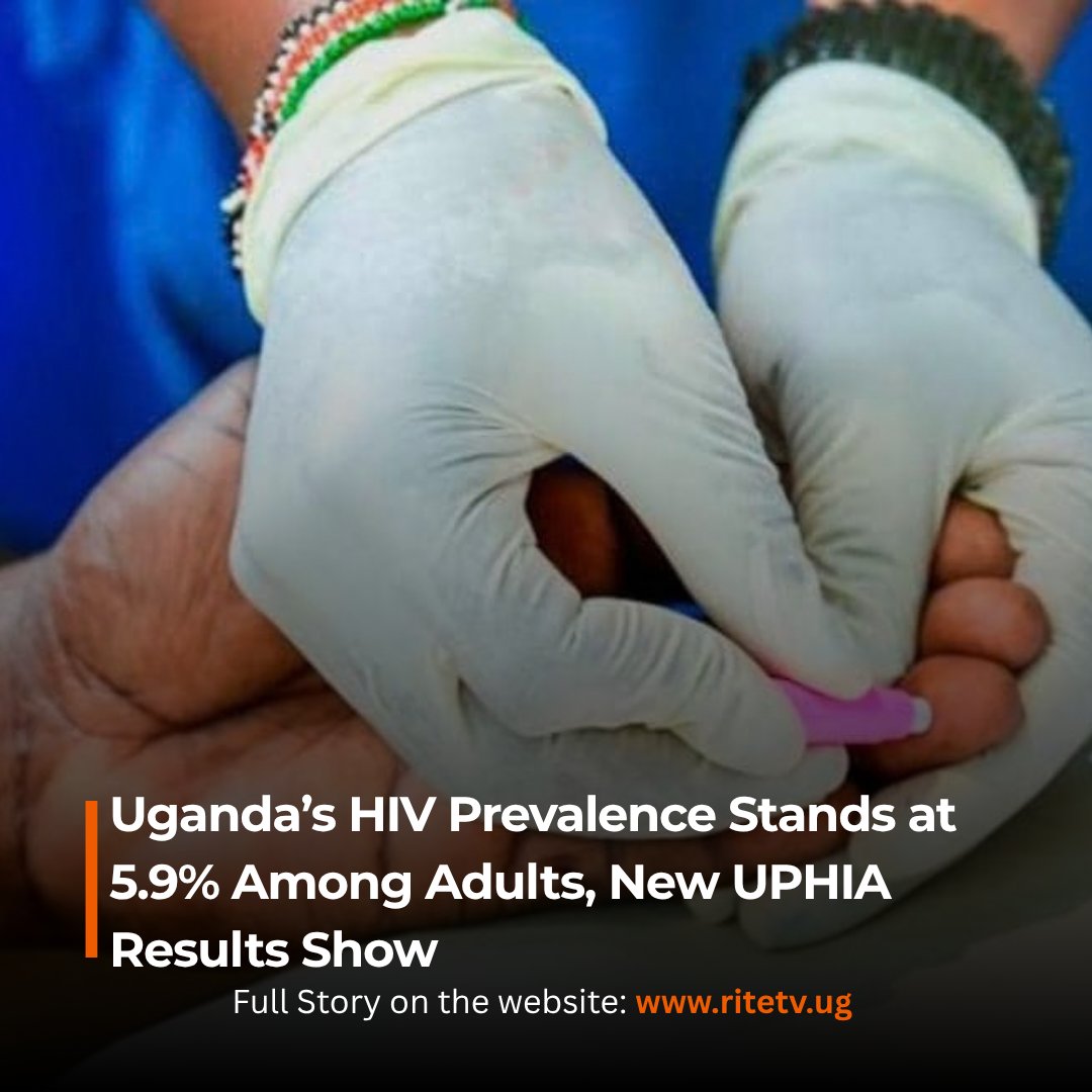 RiteTelevision's tweet photo. Uganda’s HIV Prevalence Stands at 5.9% Among Adults, New UPHIA Results Show. Read more here... https://t.co/QeyJt8OjGP
#HIV #UPHIA #RiteTVNewsUpdates https://t.co/3RZ9wxllkQ