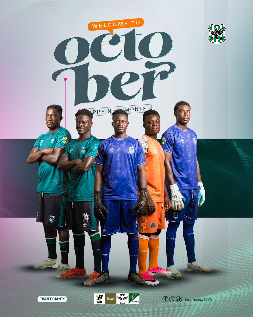 FcSamartex1996's tweet photo. Hello, October! 

A new month, a fresh chapter, and more reasons to keep pushing forward.

Welcome to October, Timber Family. 

#FCST1996 #TimberGiants #HelloOctober https://t.co/QFVVoZXSEB