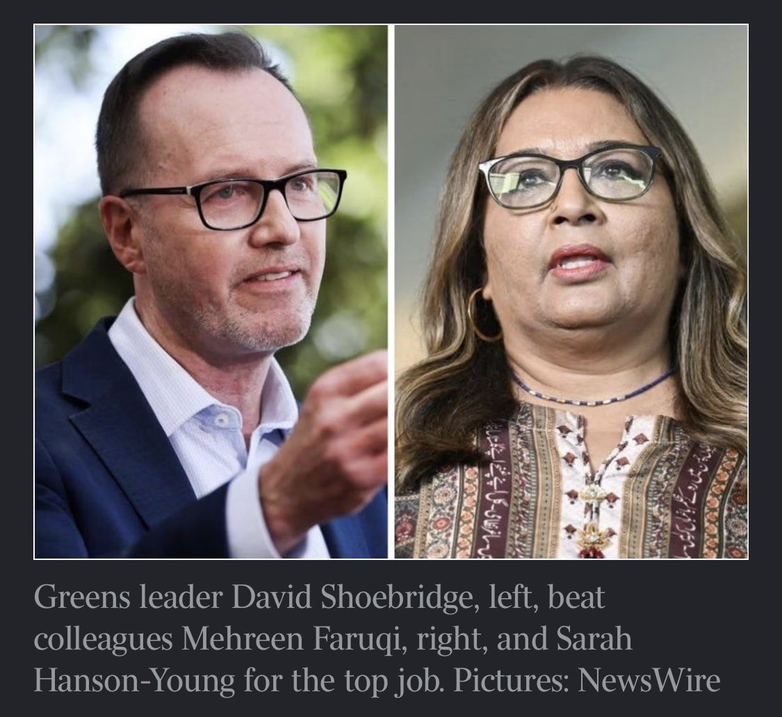 RositaDaz48's tweet photo. We get it, Mehreen. It's not easy being Green
Denied the Greens top job, Mehreen Faruqi reacted not with magnanimity but with a familiar blast of indignation, turning her loss into yet another performance of grievance.

✍🏽 THE MOCKER

#MehreenFaruqi, I feel your pain.
Like you, I was devastated when I learned yesterday you had missed out on your bid for the top job. Had you succeeded, it would have been a fantastic outcome for this column - sorry, I mean this country.
Here you were, the deputy leader of the Greens and the favourite to clinch the party leadership. I bet you had already drafted an acceptance speech peppered with the usual diatribes, no doubt claiming your elevation was a vindication of your stance against those (supposedly) genocidal Zionists.

Just think of what could have been. With characteristic self-indulgence, you would have observed your ascension was all the more remarkable, you being a Muslim woman of colour who all your life had been constantly thwarted and oppressed by whiteness, the patriarchy, structural racism, blah blah blah. And you would have ended your speech by claiming your victory was just the beginning of the struggle to overturn the settler colonial state.
But instead your colleagues opted for your fellow NSW senator #DavidShoebridge to lead them. In doing so, they sat you fair on your derrière. 
You could even say they put you in the bin.
Bugger. 😏

Credit to you though. You would have accepted your defeat with good grace by congratulating Shoebridge and adding that despite your disappointment you respect the process and will work with the new leadership team. Right? 
Not a chance. Instead you hurled your teddy of colour out of the cot. You denounced the process, saying “Without a member vote, we cannot call ourselves a grassroots party” and demanding the new leadership team “set a timeline for one member, one vote”. 
It takes a lot of effrontery and petulance to stand out in a party of entitled brats. But for a 63-year-old to throw the hissy you did yesterday was quite the exhibition. You are too obnoxious and too militant for the Greens’ liking. Says it all, doesn’t it? 
As to what the future holds for both you and the party, you have made that clear. 
“I did not stand again for deputy leader today because, on reflection, I believe I can best play my part in that action outside the constraints of the leadership team,” you said. 
Translation: “You are so going to pay for denying me the tiara that was rightfully mine. By the way, my term does not expire until June 2031. Ha!” 

Poor David Shoebridge. 
He might be leader in name, but Mehreen wears the cranky pants in this household. 
On that note, Senator, would it help assuage your peevishness if he were to establish an honorary position in the Greens befitting your standing? 
I am thinking something along the lines of primus inter prima donnas. 
Look on the bright side. The only time you are genuinely happy is when you are in full misery guts mode. Your missing out on the leadership provides you with yet another excuse to screech discrimination and embark on the regular performative outrage tour. As you wrote in your memoir Too Migrant, Too Muslim, Too Loud in 2021:
“Being born a person of colour outside Australia is a permanent mark that is used to render me, and people like me, irrelevant and voiceless in white-colonised countries,” you said. 
I could think of many words to describe you, Senator, but “voiceless” isn’t one of them. It is impossible to be voiceless when you have lungs the size of Lahore and a chronic case of poor-bloody-me. 
You migrated here from your native Pakistan in 1992. I use the word migrated with reluctance, because your sourpuss demeanour and bilious outbursts are such you would think we forced you to come here. So entrenched is your victimhood I reckon you first bemoaned your lot here even before the aircraft arrived at the gate.

https://t.co/GEcKXjqwLQ