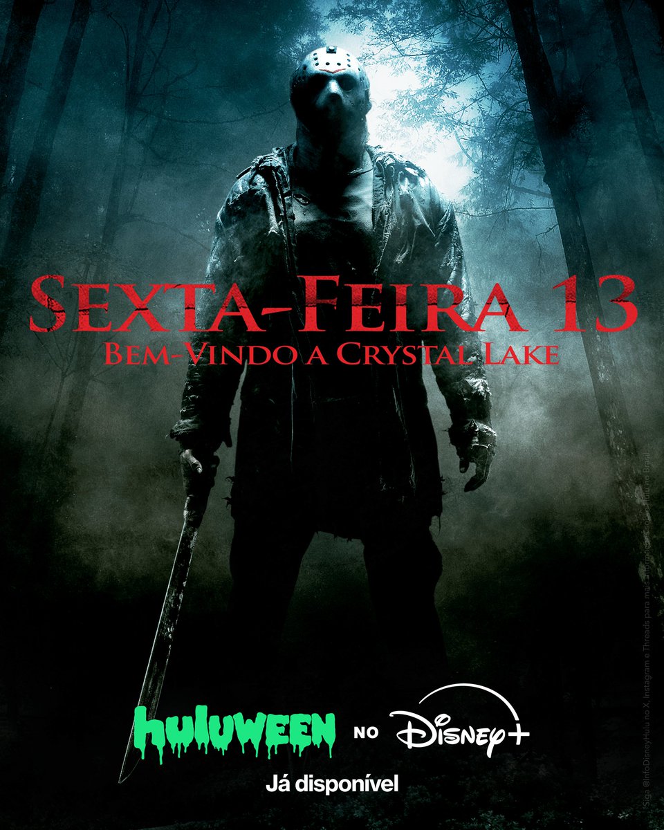 InfoDisneyHulu's tweet photo. Sexta-Feira 13 - Bem-Vindo a Crystal Lake foi adicionado no Disney+ Brasil.