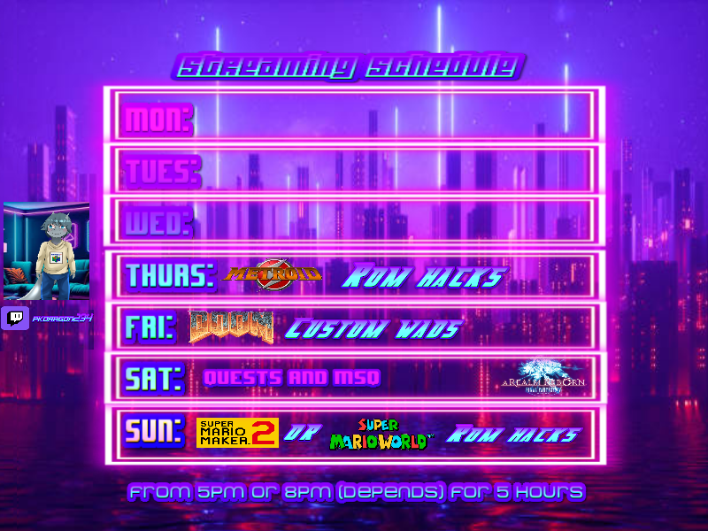 pkdragon234's tweet photo. My new schedule https://t.co/1WRAKOk3YK