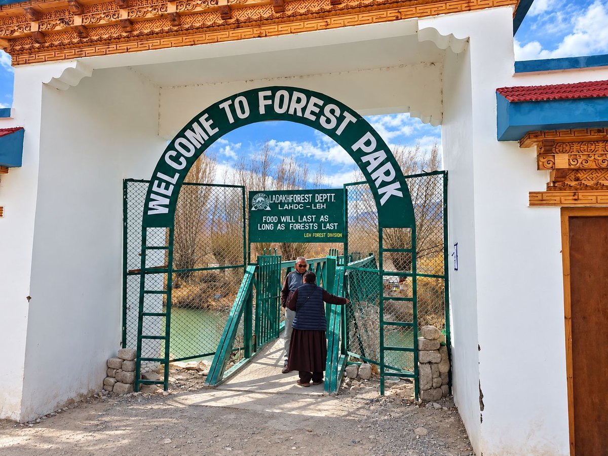 Ladakh_Updates's tweet photo. 🌿 Choglamsar Protected Forest, Leh — 85% green cover, nature trails, birdwatching &amp; riverside serenity.

📍 Ladakh | 🎟️ Entry from ₹20
#Choglamsar #Ladakh #NatureEscape https://t.co/K1gqWoQrac