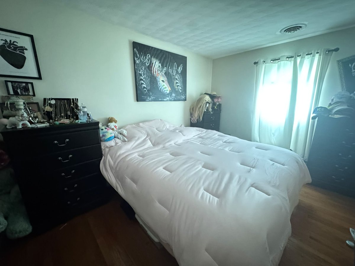MORILLASJOSE's tweet photo. Omg, I love my new pink marshmallow comforter! This is my bedroom—I’m still a kid at heart. We have his and hers because if he snores too loud, I need my own space. I love my girlie room. https://t.co/6mOdHgXtah