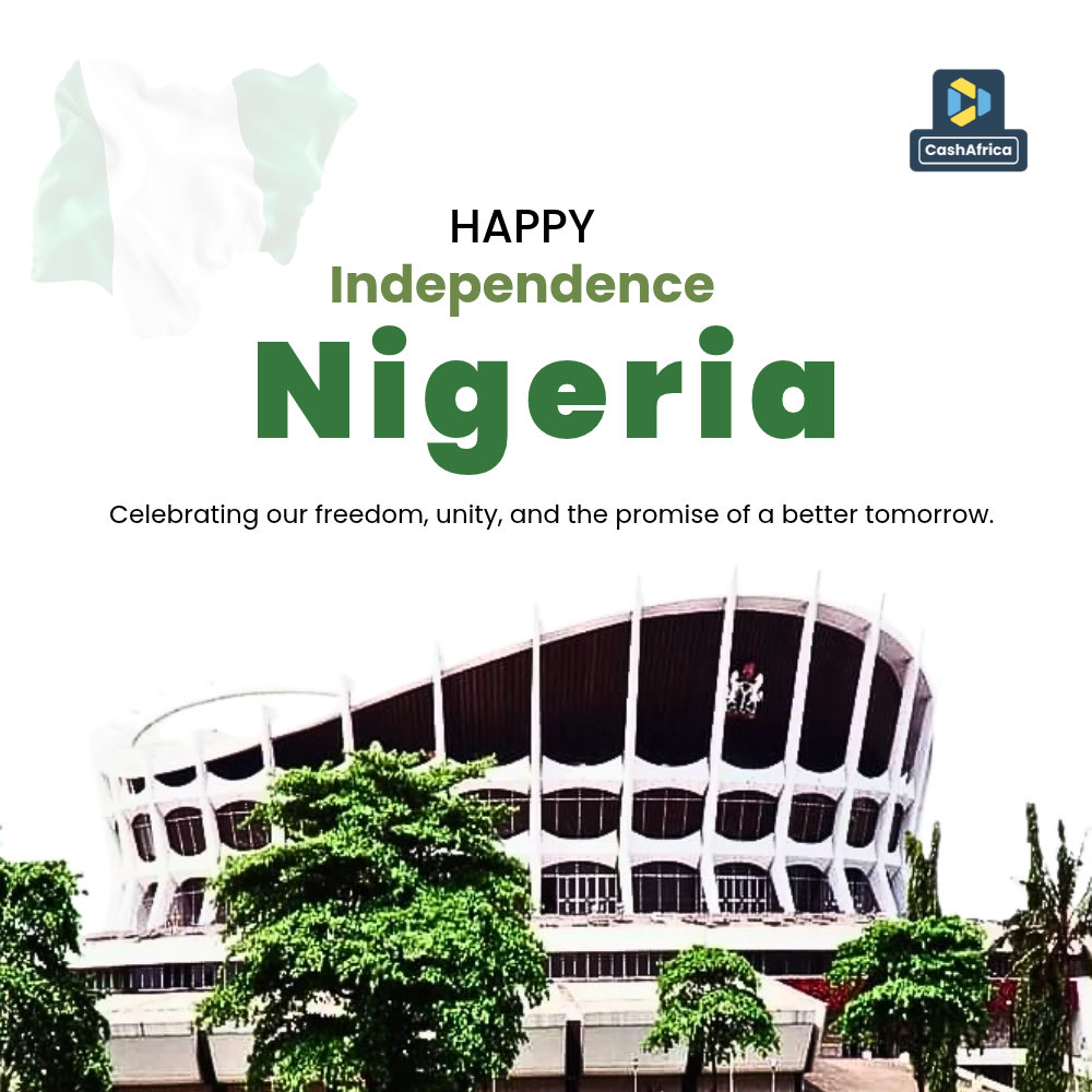 CashAfricaCo's tweet photo. Happy Independence Day from CashAfrica.

Here’s to a future where every tap moves us forward. 💚

#CashAfrica #TapToPay #SmartPayments #Cashless #nigeria #IndependenceDayNigeria https://t.co/3DfVSarFwt