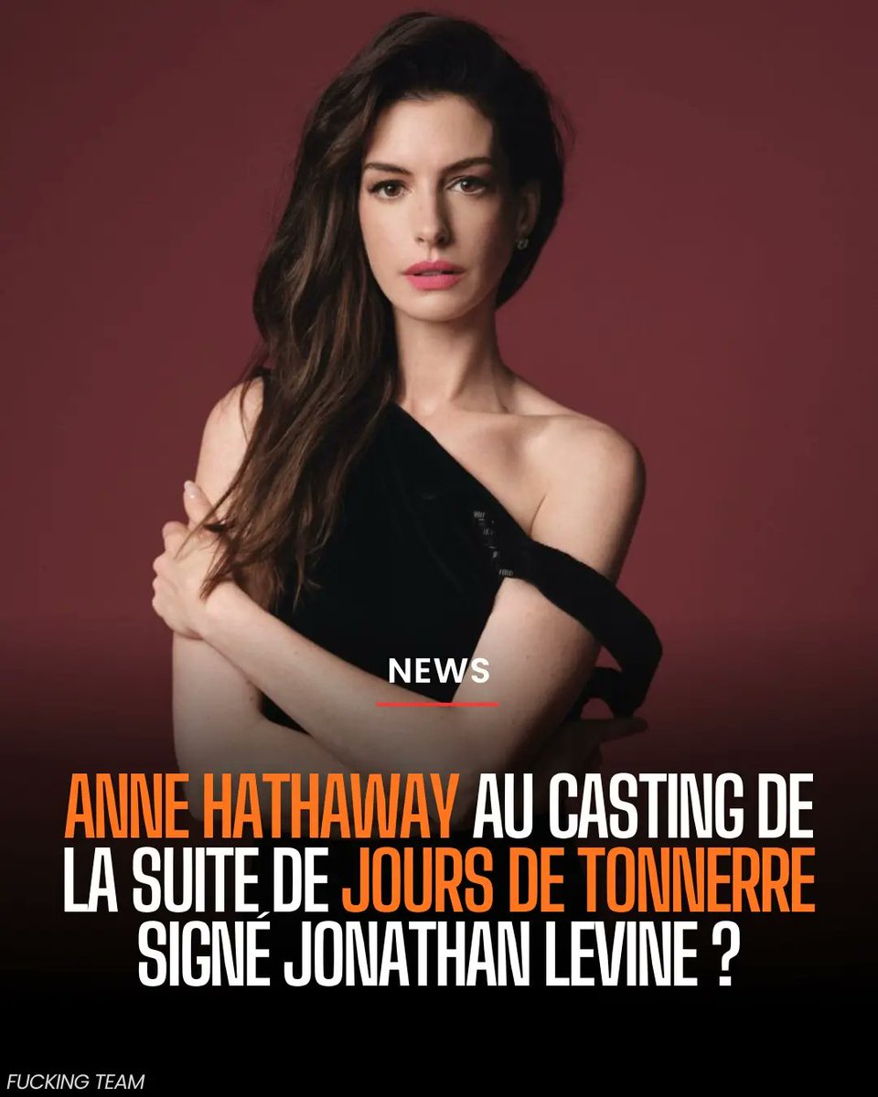 michellygtinha's tweet photo. Photo by Fucking Cinephiles on August 29, 2026. Anne Hathaway joins the cast of the Days of Thunder sequel, directed by Jonathan Levine. https://t.co/Qw5btAiJXM