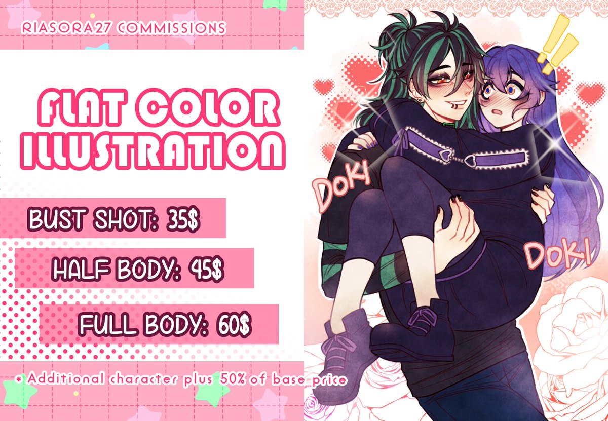 riasora27_alt's tweet photo. ✦COMMS OPEN!✦
Funds are low again my sweets so I will be opening on both VGen and Kofi (5 slots) for the following services!!
New offers are also in the works so stay tune!! 💖✨

Shares are appreciated!! 
VGen: https://t.co/J3KJwFlRGf
Kofi: https://t.co/OgBrf75jNk
#VgenComm https://t.co/mE3WP7lIsz