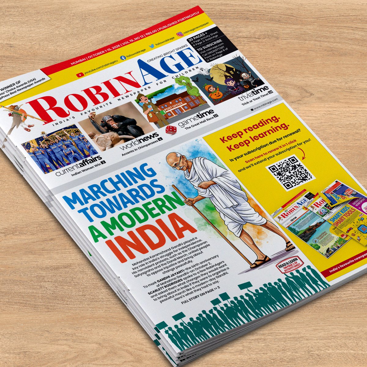 FollowRobinAge's tweet photo. 🗞️✨ A brand-new issue of RobinAge is here! From imagining a brighter India to Halloween fun, this issue is packed with stories, puzzles, trivia and plenty of things to explore!
This Fortnight in #RobinAge: What’s Inside!
🛗 Discover how voice assistants answer your questions https://t.co/hi8M2d8tPy