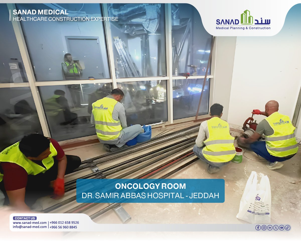 Sanad_Medical's tweet photo. ONCOLOGY ROOM | Dr. Samir Abbas Hospital
ويأتي هذا المشروع بعد تنفيذ سند الطبية لأعمال غرف العزل – Isolation Rooms وقسم تحضير المحاليل الوريدية – IV Department بالمستشفى.
Sanad Medical
Medical Construction & Fit-Out
#سند_الطبية #Oncology #IsolationRooms #IVDepartment https://t.co/GH8NVz7vt5