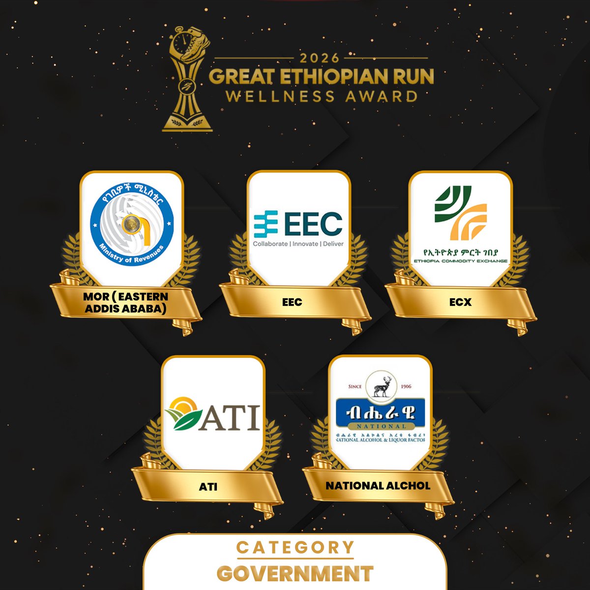 greatethrun's tweet photo. ๐โจ Celebrating organizations that are making a difference!
Congratulations to our 2026 Great Ethiopian Run Wellness Awards โGovernment Category nominees! ๐ช๐น๐๐พโโ๏ธ
#GreatEthiopianRun #MyRunMyColor #Wellness https://t.co/uAfECUH8oc