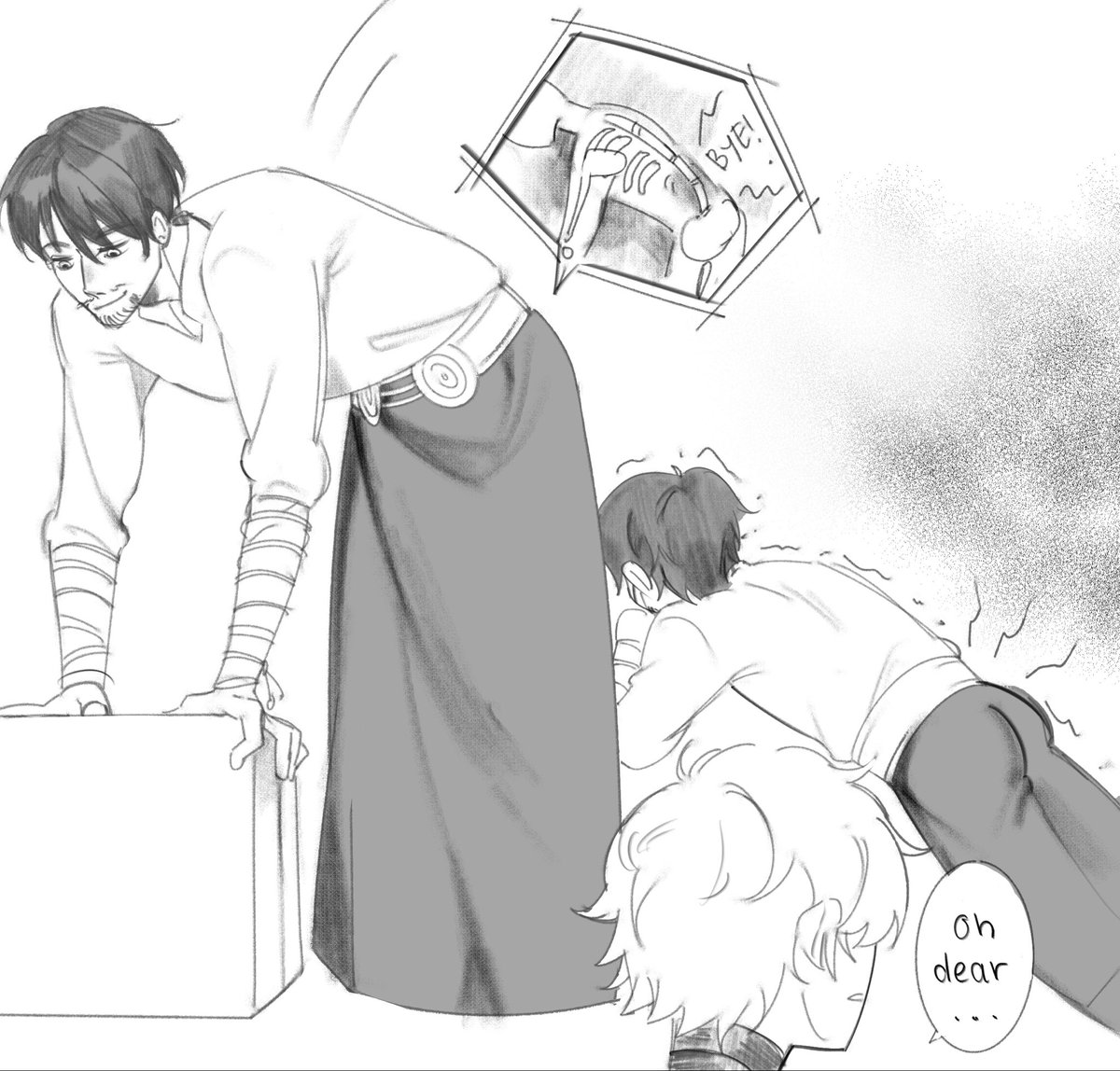yumibolu's tweet photo. His back blew out… #qiolru https://t.co/mycP9Kz1z1