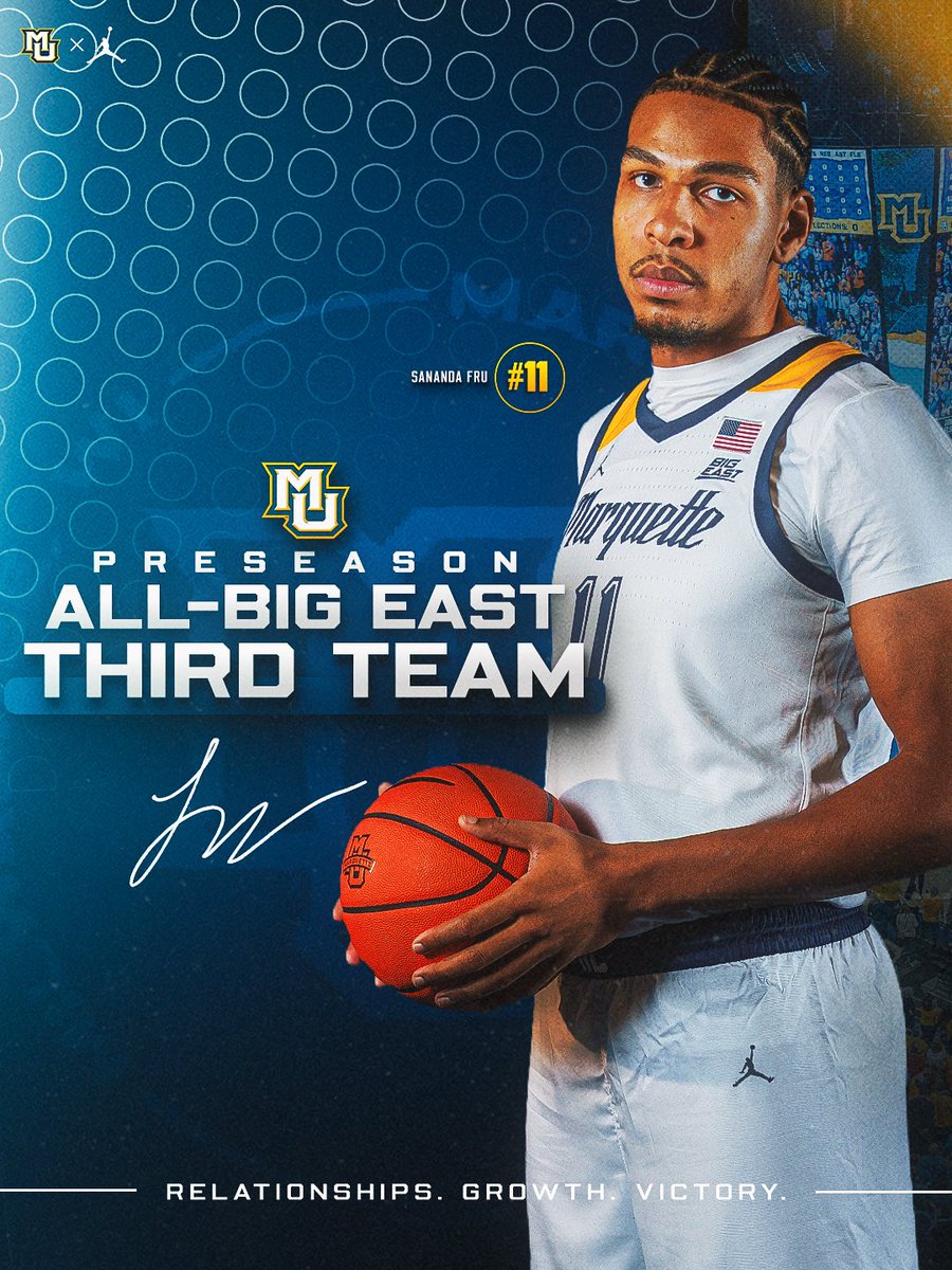 MarquetteMBB's tweet photo. All-conference preseason honors for our guys🤩👏

#MUBB | #WeAreMarquette https://t.co/OfWkWo8OIN