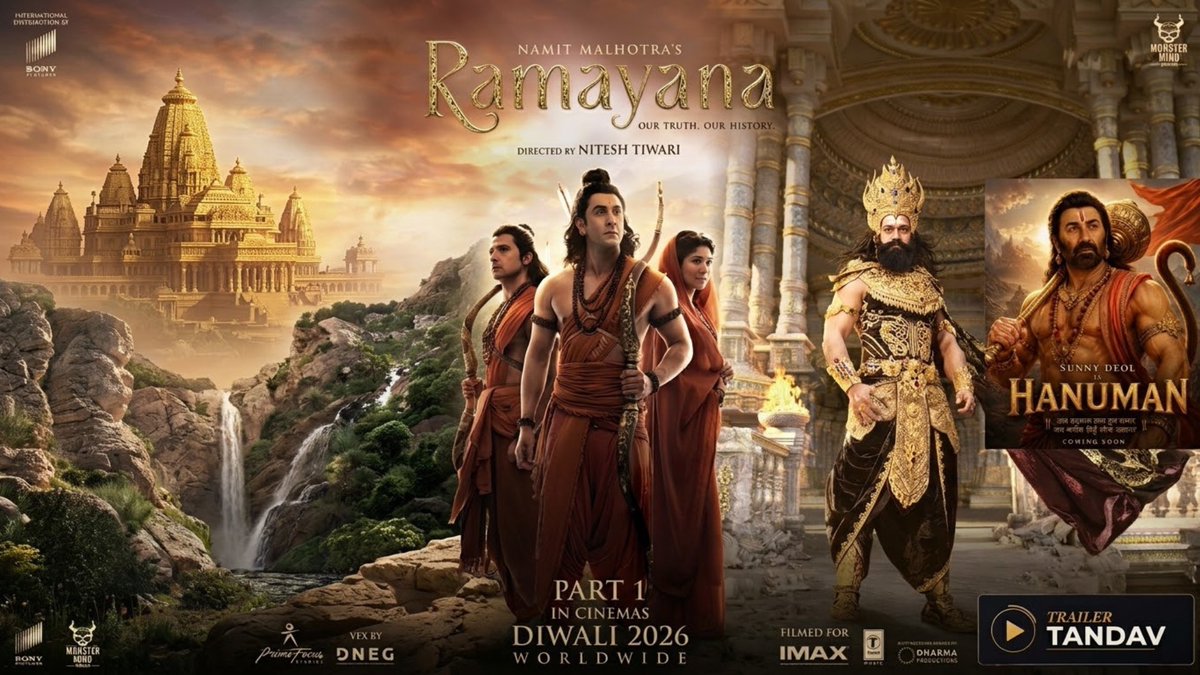 AjjuAyo's tweet photo. 🚩 'RAMAYANA' FIRST SONG OUT! 🚩
On #GaneshChaturthi, the makers of #Ramayana revealed its 1st track #JaiJaiRam!
🎵 Music: @arrahman
✍️ Lyrics: @DrKumarVishwas
🎤 Vocals: @arijitsingh &amp; @shreyaghoshal
🎬 Dir: #NiteshTiwari
🗓 Diwali 2026
📖 Full details: https://t.co/iqWaOWhwYo https://t.co/ma2xyKQ9Wu