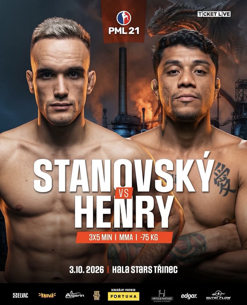 PTrbusek's tweet photo. Mane je bohužel out ❌
Stanovský vs. Henry jako náhrádní zápas na PML 21 v Třinci ▶️
#PML21 https://t.co/xHVomPuM9W