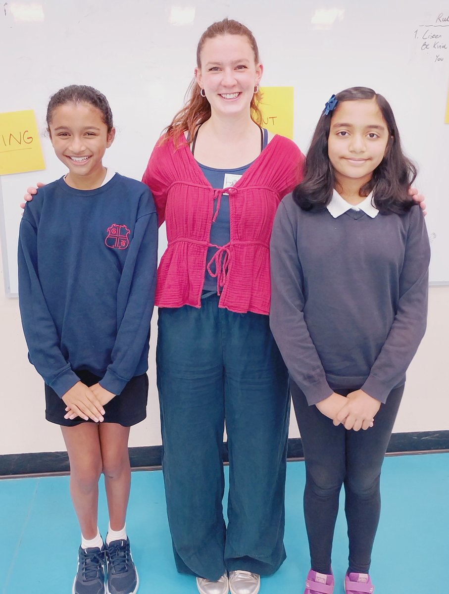greatberryps's tweet photo. Chani was our head girl in 2012. Today we welcomed her back as the director of her own theatre company to lead some democracy workshops with our Y5 pupils. Our 2012 head girl also met our 2026 head and deputy head girls. #aspiration https://t.co/0sSk8SVtv1
