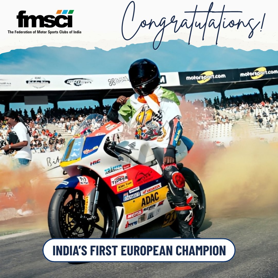 fmsci's tweet photo. Jaden, 14, from Chennai — crowned ADAC Junior Cup 2026 Champion in Germany!

🇮🇳 First Indian rider to win a European Motorcycle Racing Championship

6 Wins • 8 Podiums • Multiple Pole Positions

19 European Podiums (2024–2026)

Congratulations, Jaden! 🏁 https://t.co/aXQ9niGczB
