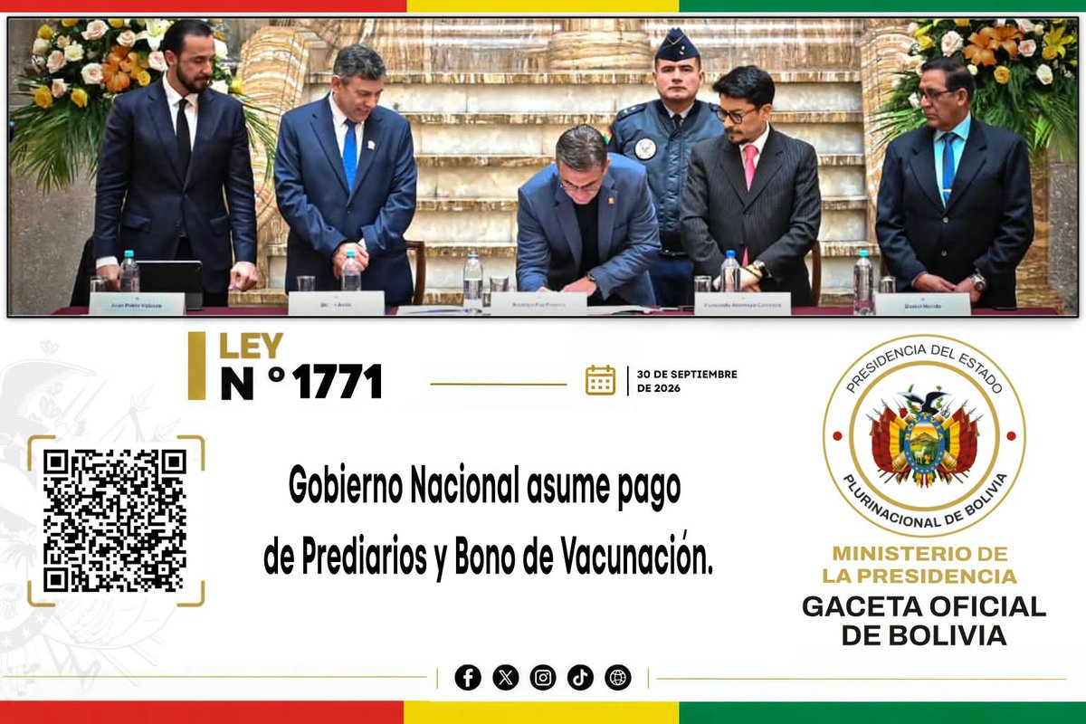 GacetOf_Bolivia's tweet photo. https://t.co/glKQ3txV8i