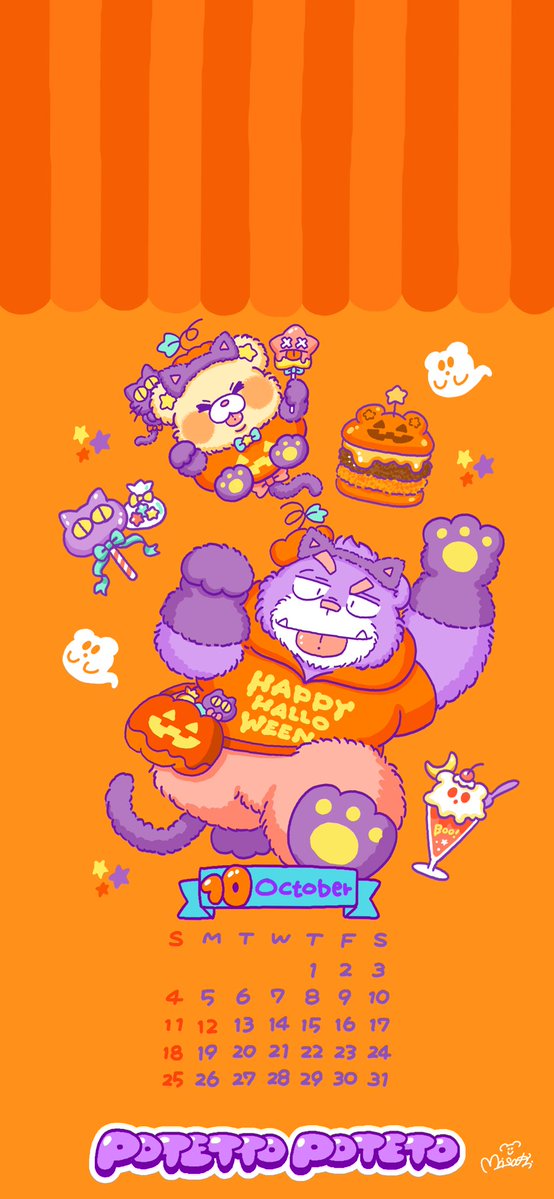 potetto__poteto's tweet photo. 🌟壁紙配布🌟
10がつだよ〜！
今年はパンプキンキャット！🐈‍⬛🎃
#ぽてっとぽてと https://t.co/EfwwgMFU14