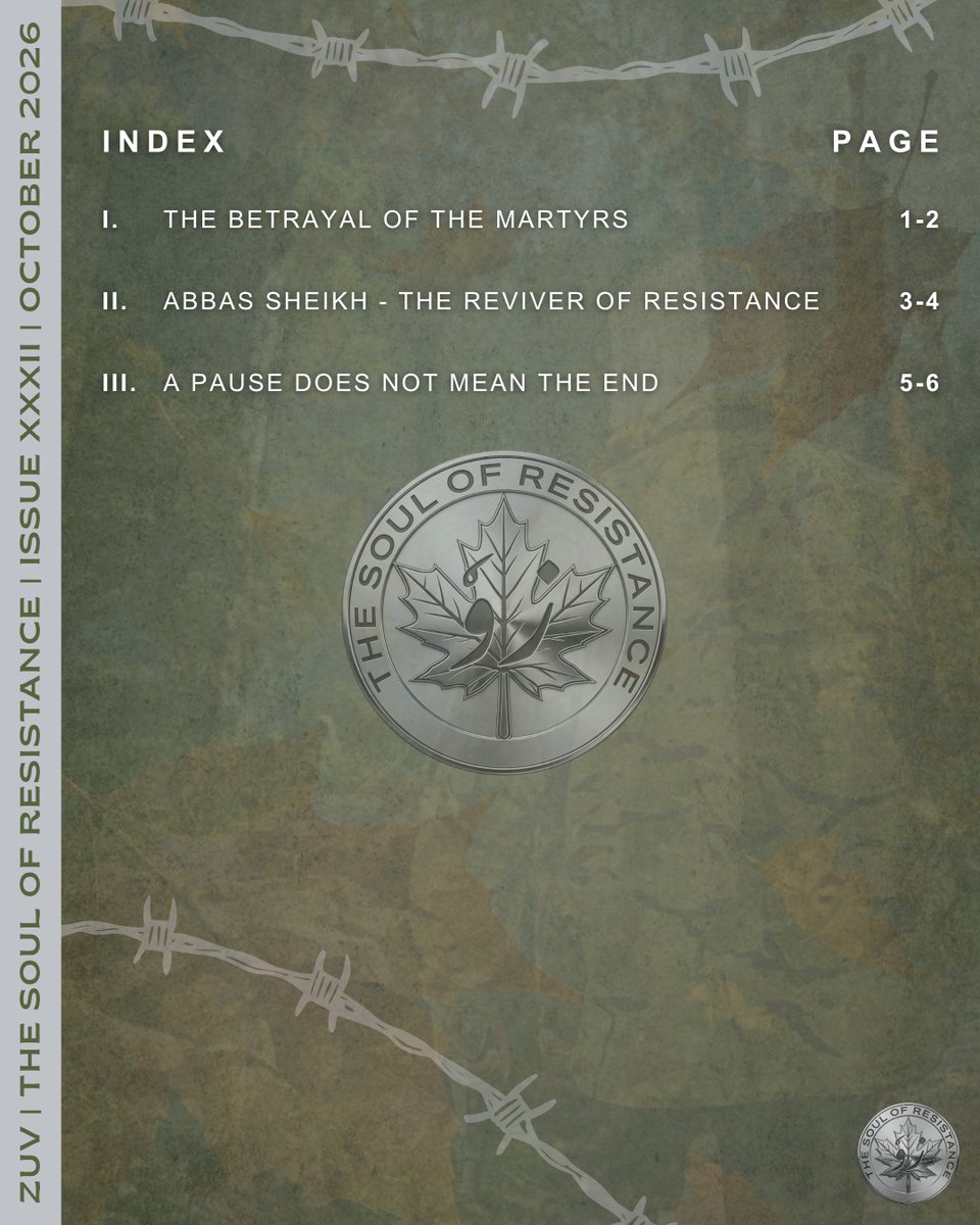 ZuvOfficial25's tweet photo. Zuv Magazine
Edition XXXII October 2026
Like, Share, and Follow

#ZuvTheSoulOfResistance
#AhmedSalaar
#ResistToExist https://t.co/6CQrAiqHZx