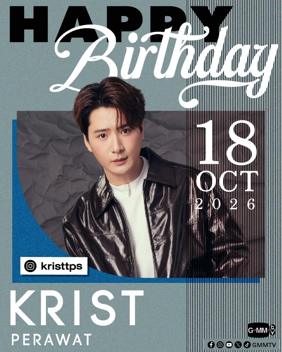 GMMTV's tweet photo. Happy Birthday to Krist

#GMMTV 
@kristtps https://t.co/LZM0KePQsT