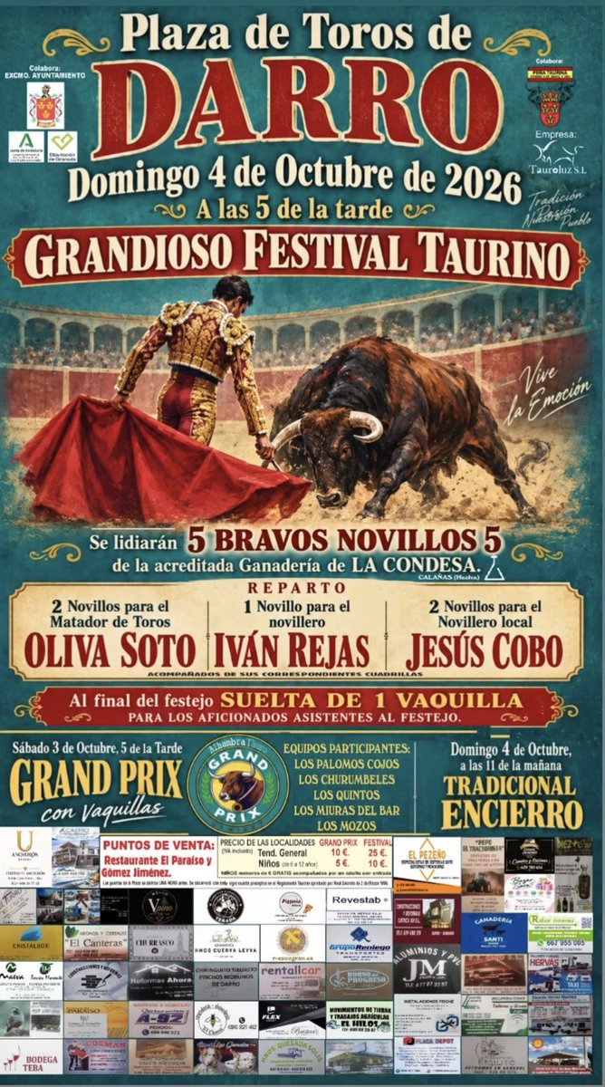 tauroluzsl's tweet photo. ❗El matador de toros OLIVA SOTO nos ha hecho llegar este mensaje y esta invitación muy especial para todos los aficionados❗

@alfonsolivasoto @AytDarro #tauromaquia #darro #granada https://t.co/0nD3BrEabu