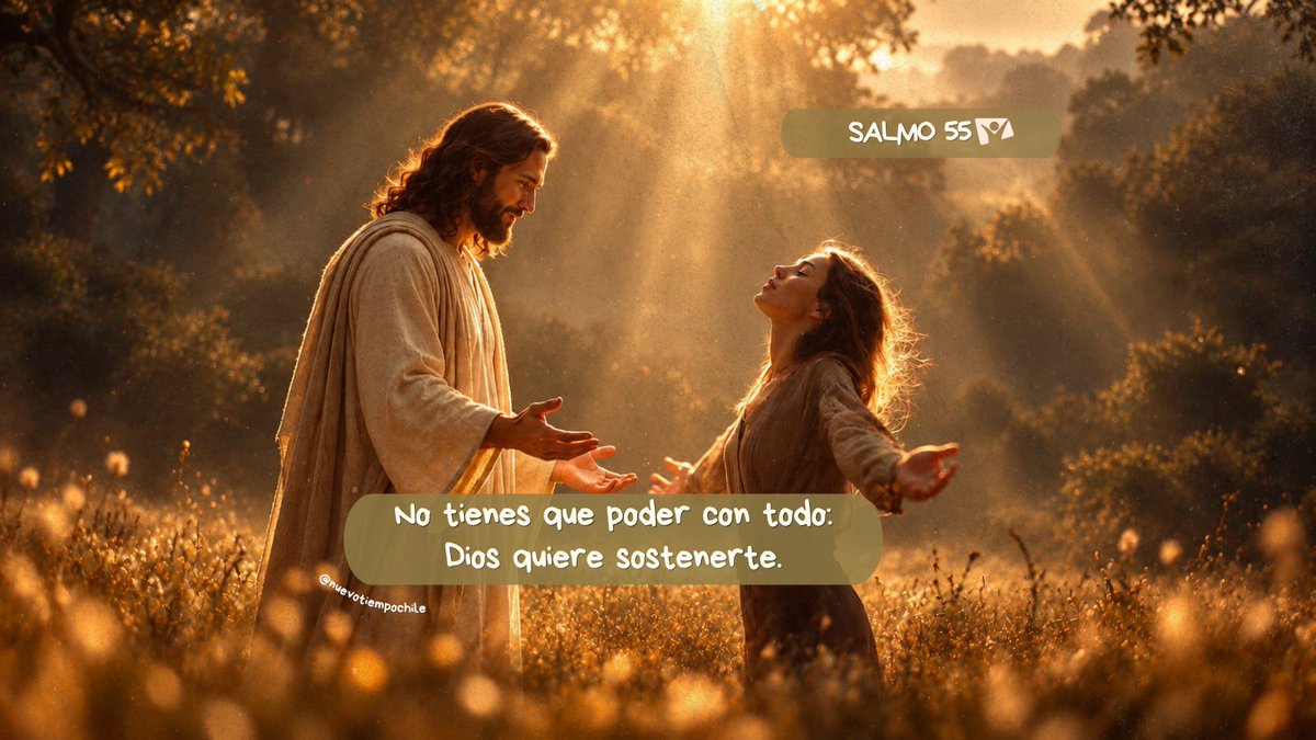 ntchile's tweet photo. No tienes que poder con todo. Entrégale tus cargas a Dios y deja que Él te sostenga. 💙

#RPSP #PrimeroDios #Salmo55

▶️ Mira el capítulo aquí: https://t.co/kJn0k6fTFZ https://t.co/lXJxfsnHSf
