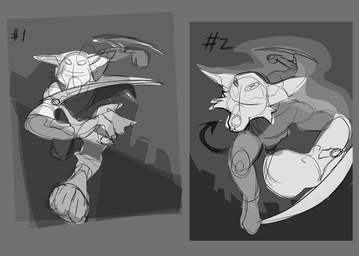 SeraphArt's tweet photo. bunch of cyberpunk pose ideas cause I thought they look cool together https://t.co/SPxPymqfc8