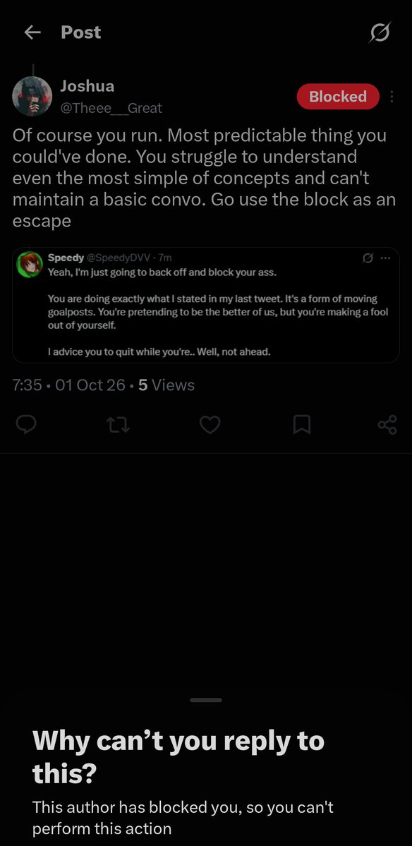 SpeedyDVV's tweet photo. @Theee___Great @asshaii I should really get off Twitter. Ever since Elongated Muskrat bought it, it's just riddled with bugs.

My attachment disappeared on posting. Curious. https://t.co/WGcaVgjNgF