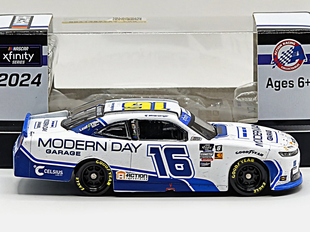 thorntondiecast's tweet photo. 1/64 SHOWCASE: AJ Allmendinger 2024 Modern Day Garage Las Vegas Win

This one got canceled in the bigger scale but thankfully made MOQ in 1/64. Back when raced win exclusives were almost unheard of in 1/64 lol... Hill's wins that year were some other examples of it happening. https://t.co/VKbWKYnNsG