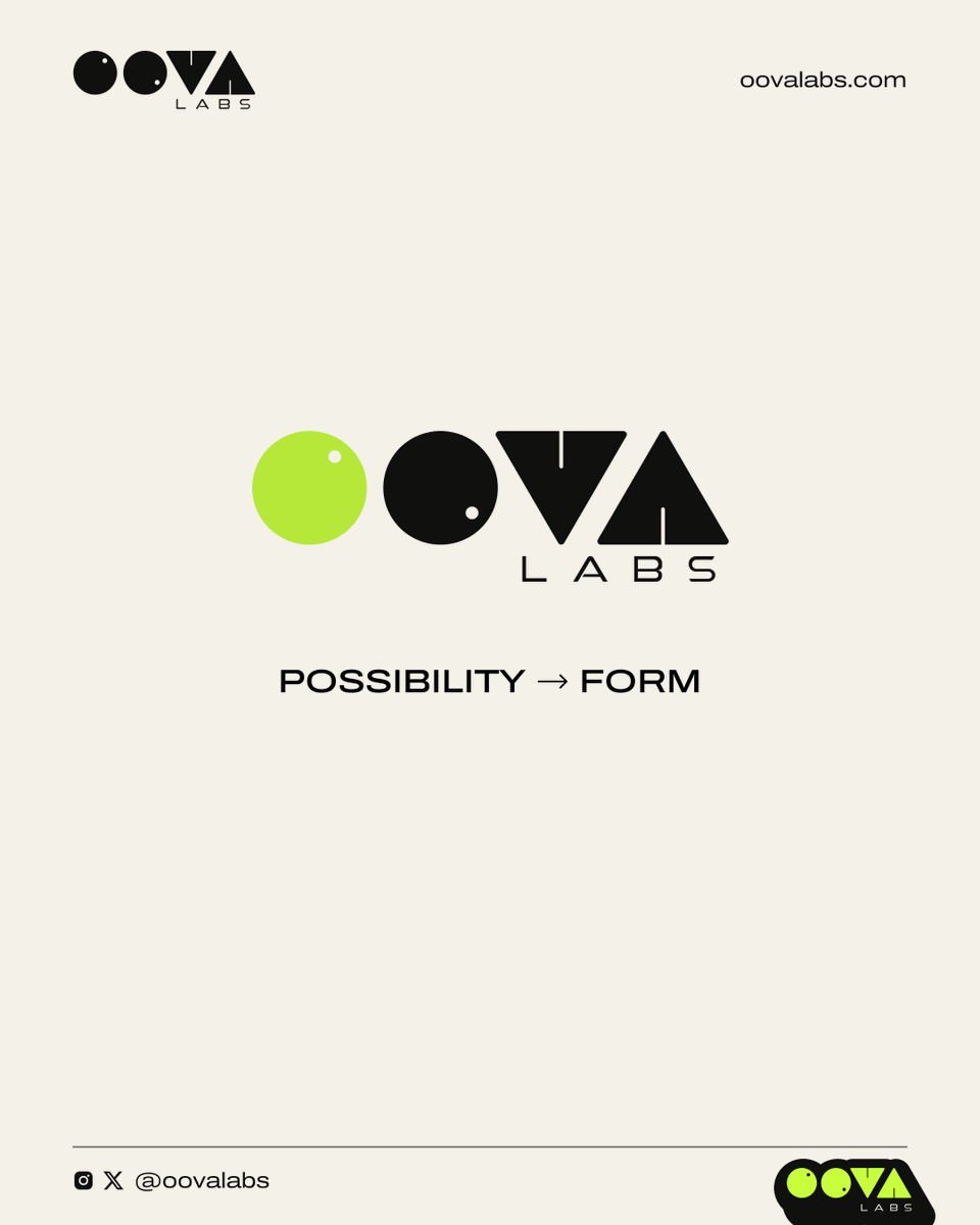 oovalabs's tweet photo. A logo is only the beginning.
A strong identity should remain recognisable wherever it shows up.
Different applications. Different expressions. One OOVA.
A look at the OOVA Labs identity in form.
Possibility → Form.
#OOVALabs https://t.co/EQfY1IBp7J
