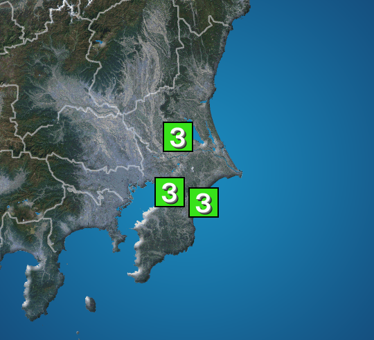 wni_jp's tweet photo. 【地震情報】
10月1日 21:27 震度3
【茨城県】茨城県南部【千葉県】千葉県北東部　千葉県北西部
▶生放送で解説中 
https://t.co/A1N9RAqVfr

https://t.co/xbmciAgzUY https://t.co/CVipvj7WEw