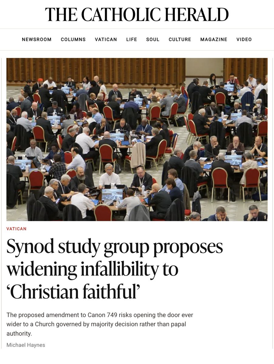 For their new synodal revelations, a claim to infallibility will surely come in handy. They will then be able to appeal to the 'universal Christian experience'... 