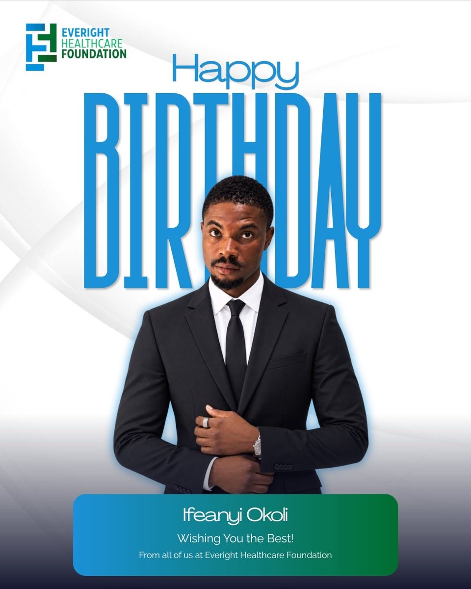 EverightHealth's tweet photo. 🎉 Happy Birthday, Okoli Ifeanyi!🎉

From all of us at Everight Healthcare Foundation, we wish you a wonderful birthday filled with happiness, good health, and continued success.

Thank you for your dedication, We truly appreciate having you as a team.
#Happybirthday #EHF https://t.co/1d1trFELtd