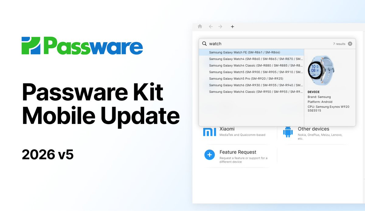 passware's tweet photo. ⚡️ Passware Kit Mobile 2026 v5 is out!
⌚️ Samsung Galaxy Watch decryption
📱 Galaxy A53 &amp; other Exynos 1280 devices
🔑 Enpass for Android
…and more 👇 #DFIR
https://t.co/aiyVSeZuXR https://t.co/QsBlwm9aqi