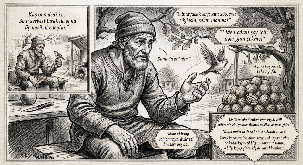 Vefa_1_Erdemdir's tweet photo. — İlk iki nasihati anlamayan kişide kâfi miktarda akıl yoktur; üçüncü nasihat de boşa gider!

"Kabil midir ki dura kubbe üstünde ceviz?”
İdrak kapasitesi ve alma arzusu olmayan birine ne kadar kıymetli bilgi sunarsanız sunun, o bilgi kayıp gider; kişide karşılık bulmaz. https://t.co/5MeqhImHuX